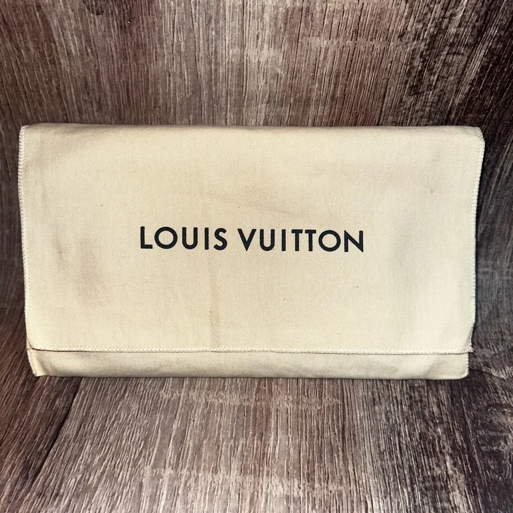 Louis Vuitton Pouchette Monogram Canvas Wristlet Clutch w/ Strap and Dust Bag
